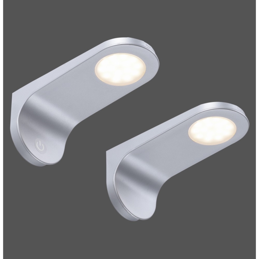 Paul Neuhaus 1157-21-2 - UPPSÄTTNING 2x LED ljusreglerad osvětlení nábytku AMON LED/2W/230V