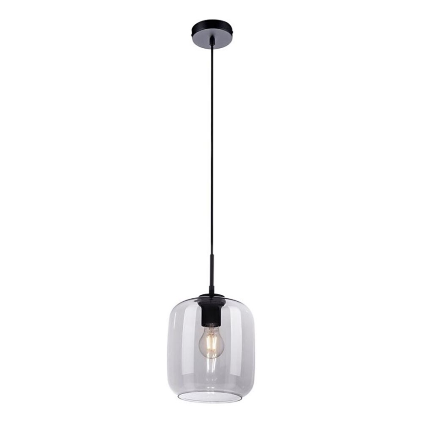 Paul Neuhaus 2002-25 - Ljuskrona med textilsladd SHITAKE 1xE27/10W/230V diameter 20 cm rökt