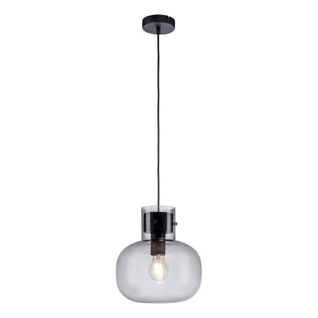Paul Neuhaus 2003-25 - Ljuskrona med textilsladd SHITAKE 1xE27/10W/230V diameter 25 cm rökt