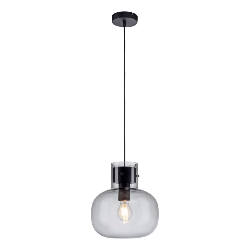 Paul Neuhaus 2003-25 - Ljuskrona med textilsladd SHITAKE 1xE27/10W/230V diameter 25 cm rökt