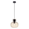 Paul Neuhaus 2003-27 - Ljuskrona med textilsladd SHITAKE 1xE27/10W/230V diameter 25 cm rökt
