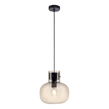 Paul Neuhaus 2003-27 - Ljuskrona med textilsladd SHITAKE 1xE27/10W/230V diameter 25 cm rökt