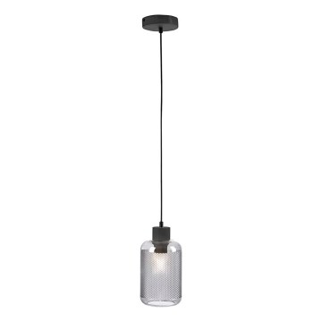 Paul Neuhaus 2006-25 - Ljuskrona med textilsladd BOLETUS 1xE27/10W/230V diameter 14 cm grå