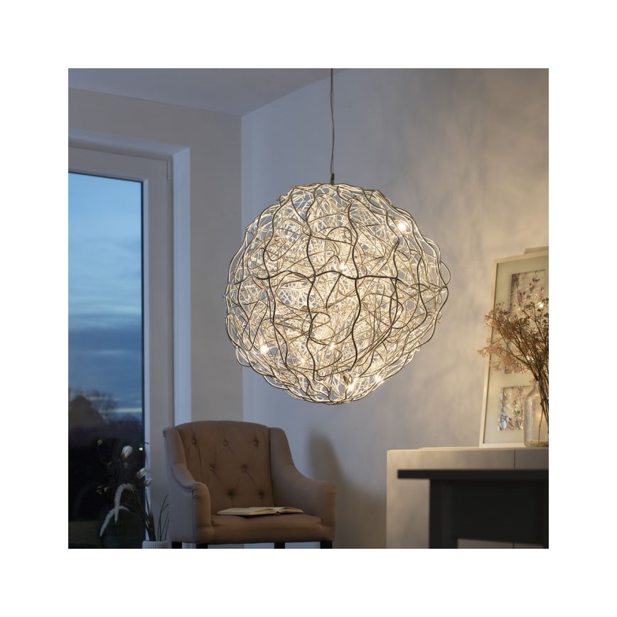 Paul Neuhaus 2019-21 - Taklampa på vajer SAREA 15xG9/40W/230V silverfärgad