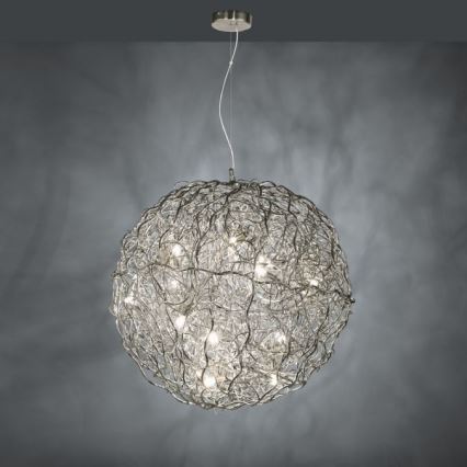 Paul Neuhaus 2019-21 - Taklampa på vajer SAREA 15xG9/40W/230V silverfärgad