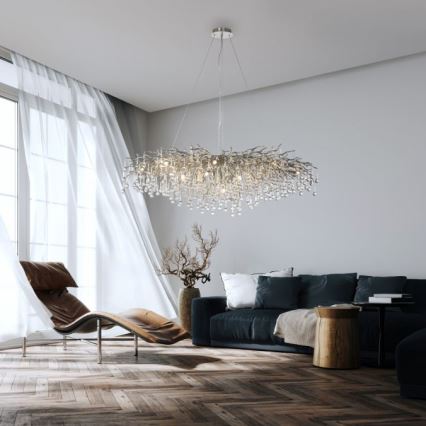 Paul Neuhaus 2031-55 - Ljuskrona med snöre ICICLE 15xG9/40W/230V