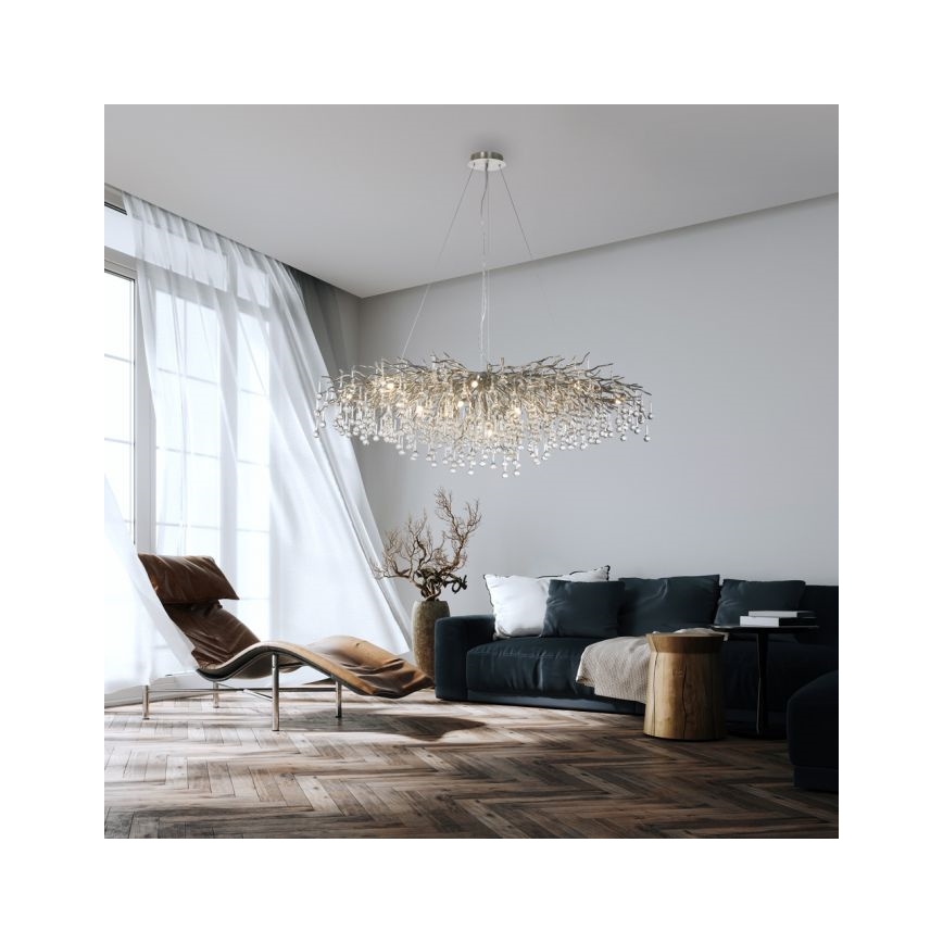Paul Neuhaus 2031-55 - Ljuskrona med snöre ICICLE 15xG9/40W/230V