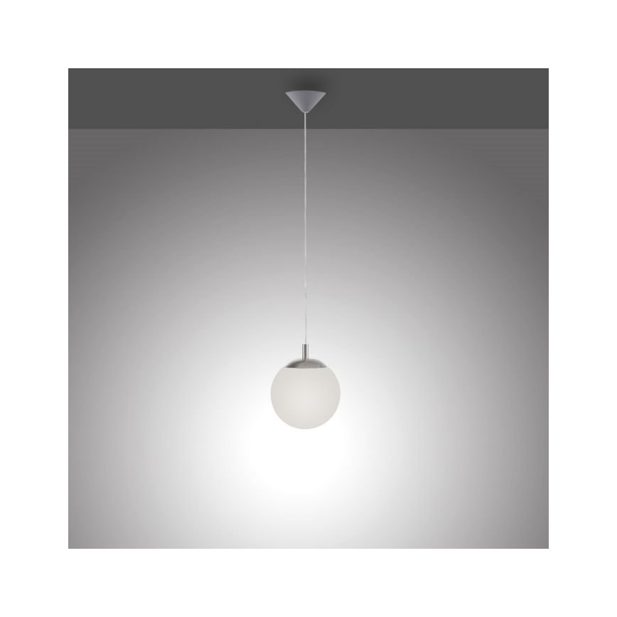Paul Neuhaus 2072-55 - Ljuskrona med textilsladd BOLO 1xE27/60W/230V diameter 20 cm