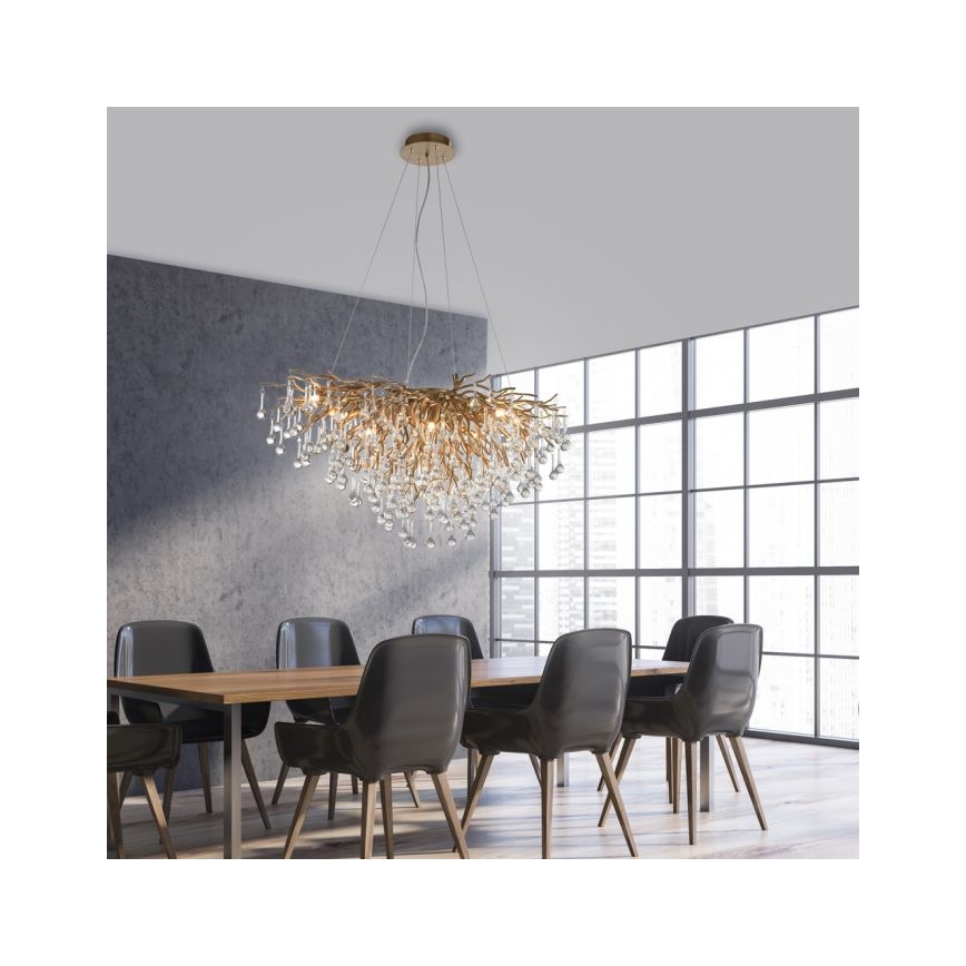 Paul Neuhaus 2192-11 - Ljuskrona med snöre ICICLE 10xG9/40W/230V