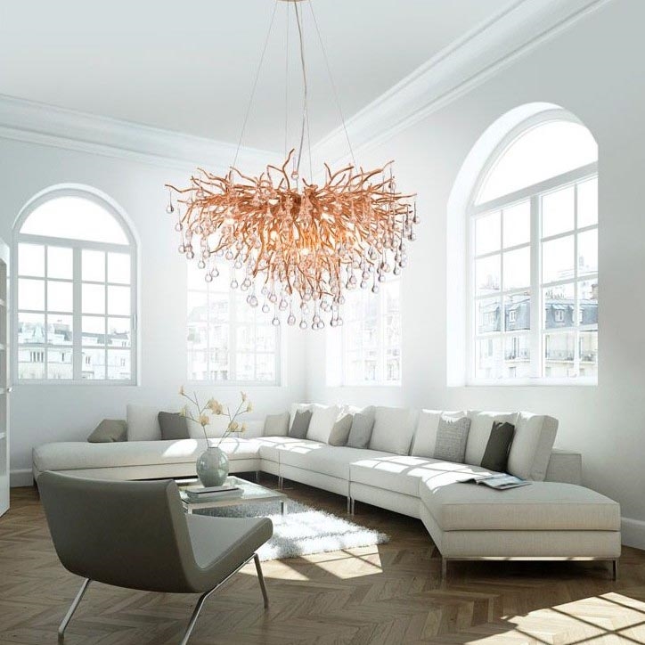 Paul Neuhaus 2192-11 - Ljuskrona med textilsladd ICICLE 10xG9/40W/230V 50x100 cm mässing