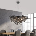 Paul Neuhaus 2192-18 - ICICLE pendellampa på vajer 10xG9/40W/230V 50x100 cm svart