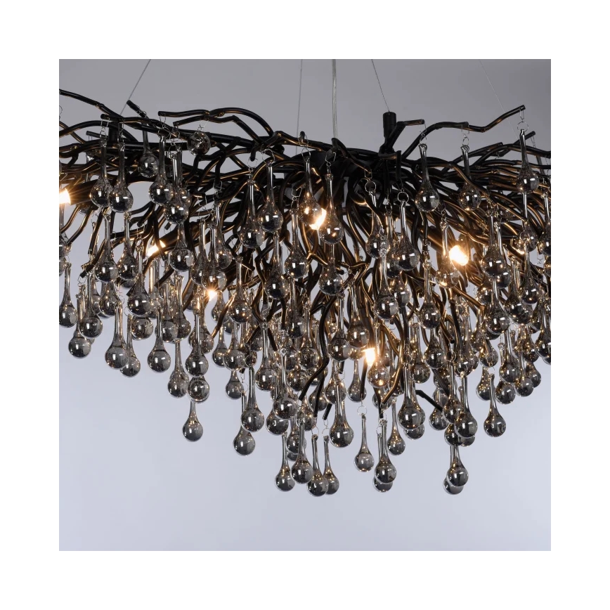 Paul Neuhaus 2192-18 - ICICLE pendellampa på vajer 10xG9/40W/230V 50x100 cm svart