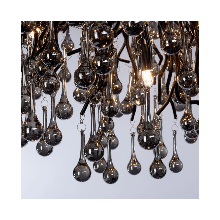 Paul Neuhaus 2192-18 - ICICLE pendellampa på vajer 10xG9/40W/230V 50x100 cm svart