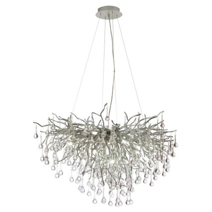 Paul Neuhaus 2192-55 - Ljuskrona med upphängningsrem ICICLE 10xG9/40W/230V skinande krom