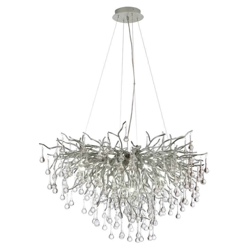 Paul Neuhaus 2192-55 - Ljuskrona med upphängningsrem ICICLE 10xG9/40W/230V skinande krom