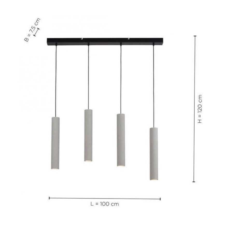 Paul Neuhaus 2204-22 - Ljusskrona med upphängningsrem  ETON 4xGU10/35W/230V