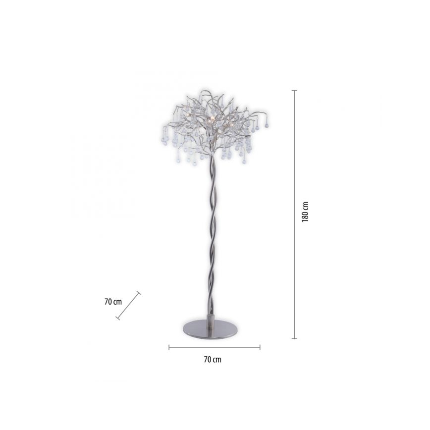 Paul Neuhaus 232-55 - Golvlampa ICICLE 5xG9/40W230V skinande krom
