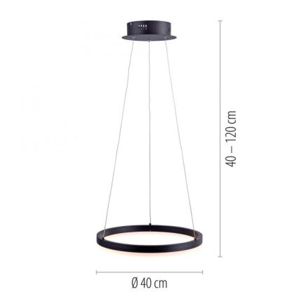 Paul Neuhaus 2381-13 - LED ljusreglerad Ljuskrona med upphängningsrem  TITUS LED/28W/230V