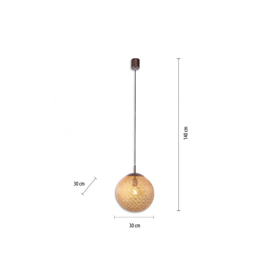 Paul Neuhaus 2420-48 - Ljuskrona med textilsladd GRETA 1xE27/60W/230V diameter 30 cm