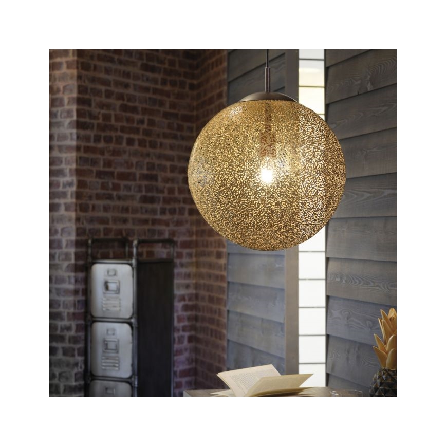 Paul Neuhaus 2421-48 - Ljuskrona med textilsladd GRETA 1xE27/60W/230V diameter 40 cm