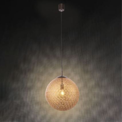 Paul Neuhaus 2421-48 - Ljuskrona med textilsladd GRETA 1xE27/60W/230V diameter 40 cm