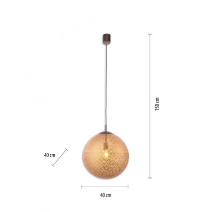 Paul Neuhaus 2421-48 - Ljuskrona med textilsladd GRETA 1xE27/60W/230V diameter 40 cm