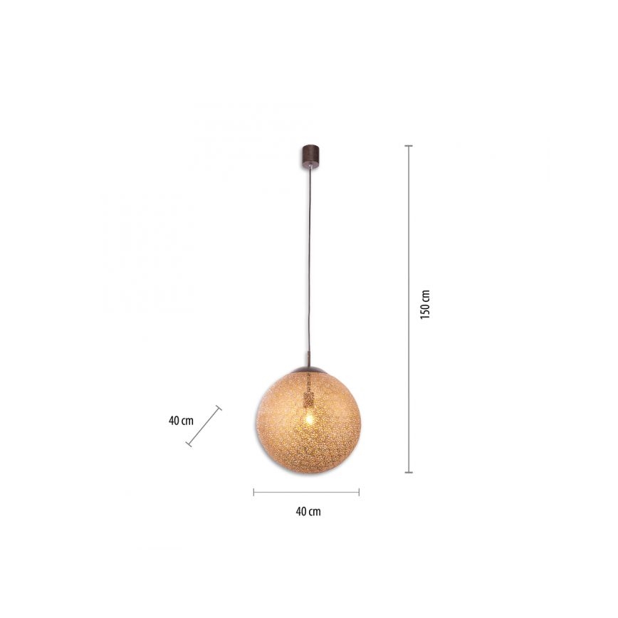 Paul Neuhaus 2421-48 - Ljuskrona med textilsladd GRETA 1xE27/60W/230V diameter 40 cm
