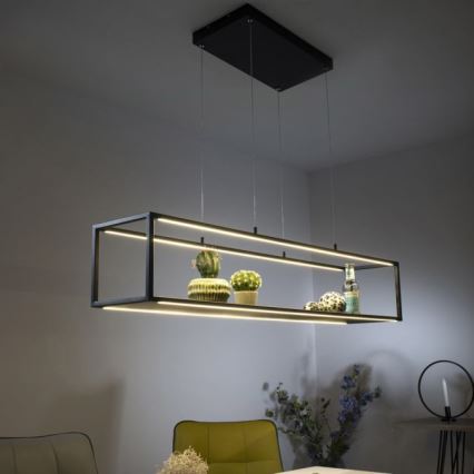 Paul Neuhaus 2441-18 - LED ljusreglerad Ljuskrona med upphängningsrem  CONTURA 4xLED/8W/230V