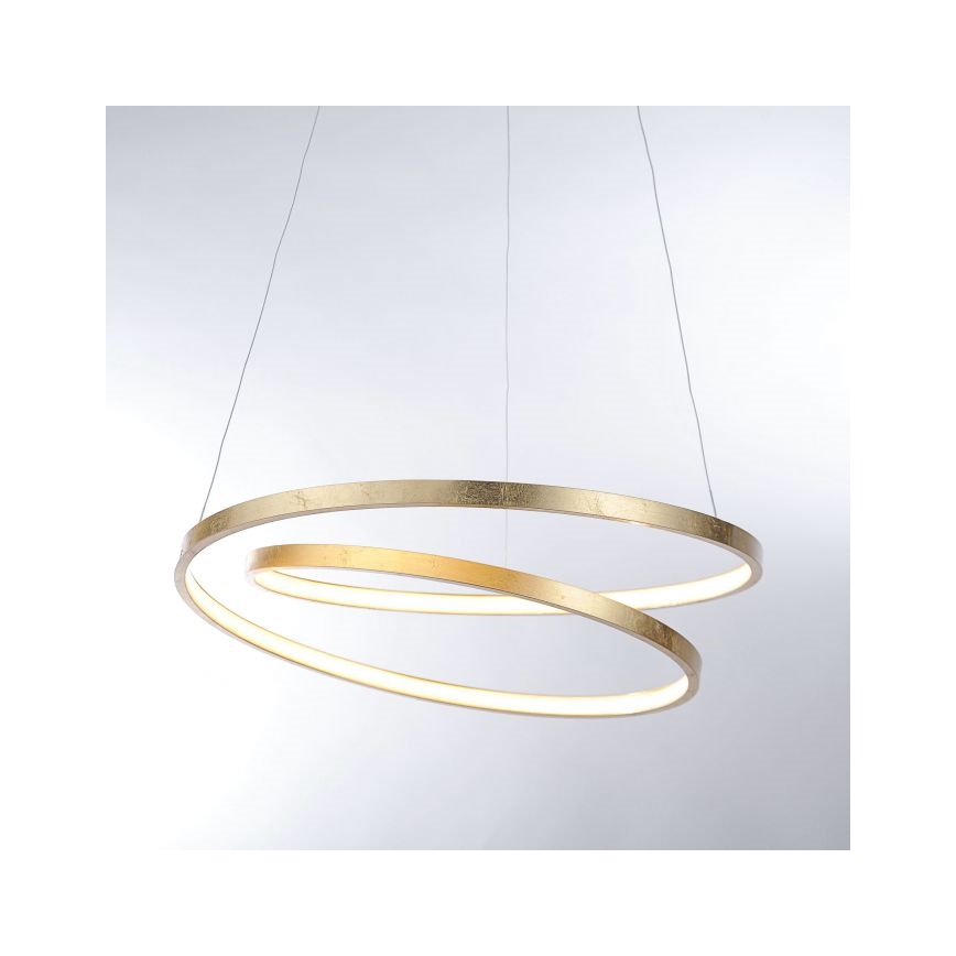 Paul Neuhaus 2472-12 - Dimbar LED-lampakrona med snöre ROMAN LED/30W/230V guld