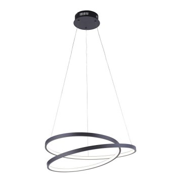 Paul Neuhaus 2472-18 - Dimbar LED-lampakrona med snöre ROMAN LED/30W/230V svart
