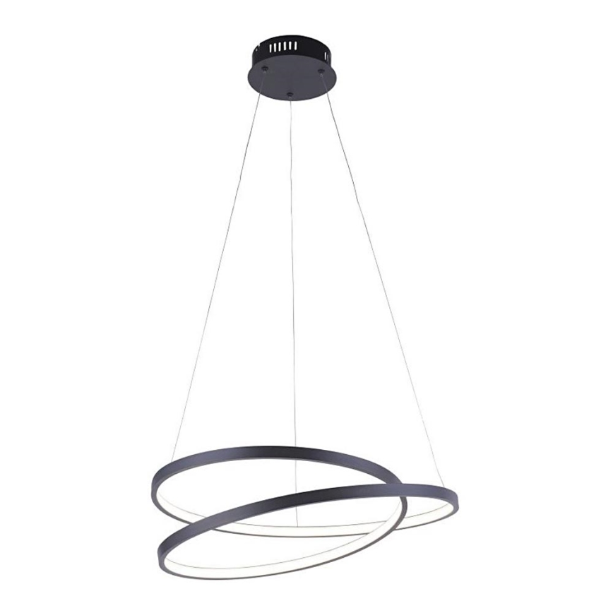 Paul Neuhaus 2472-18 - Dimbar LED-lampakrona med snöre ROMAN LED/30W/230V svart