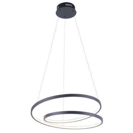 Paul Neuhaus 2472-18 - Dimbar LED-lampakrona med snöre ROMAN LED/30W/230V svart