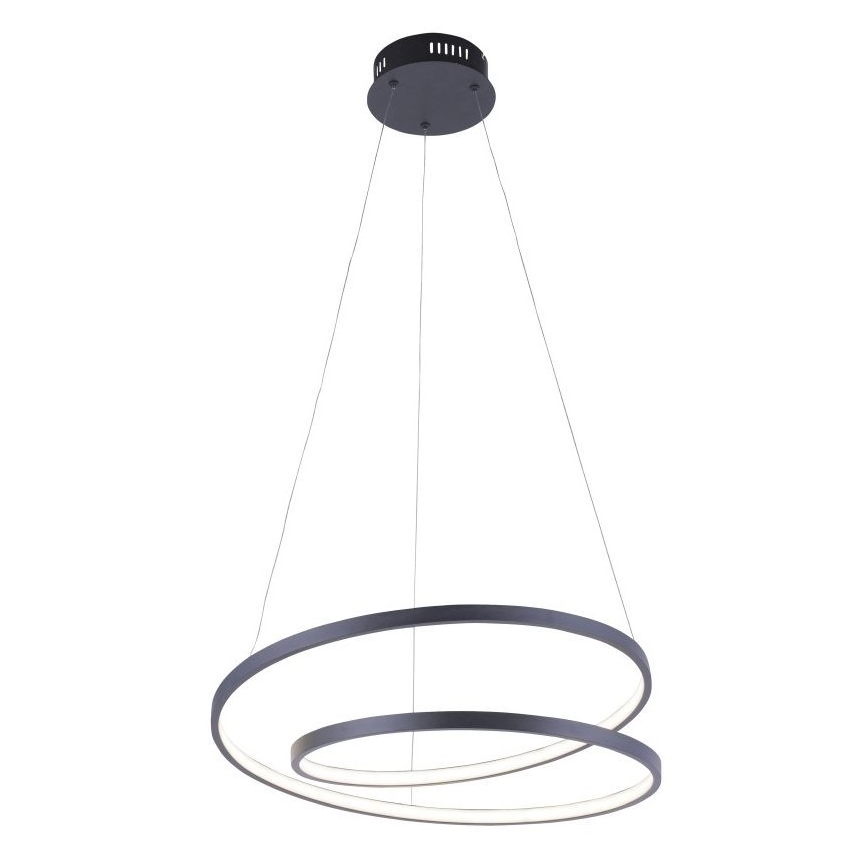 Paul Neuhaus 2472-18 - Dimbar LED-lampakrona med snöre ROMAN LED/30W/230V svart