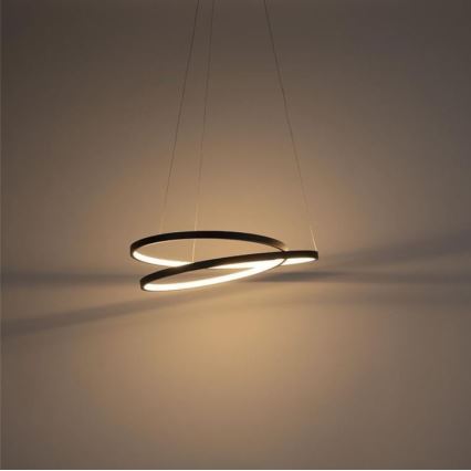 Paul Neuhaus 2472-18 - Dimbar LED-lampakrona med snöre ROMAN LED/30W/230V svart