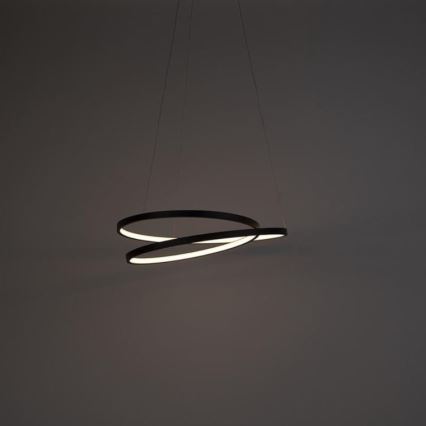 Paul Neuhaus 2472-18 - Dimbar LED-lampakrona med snöre ROMAN LED/30W/230V svart