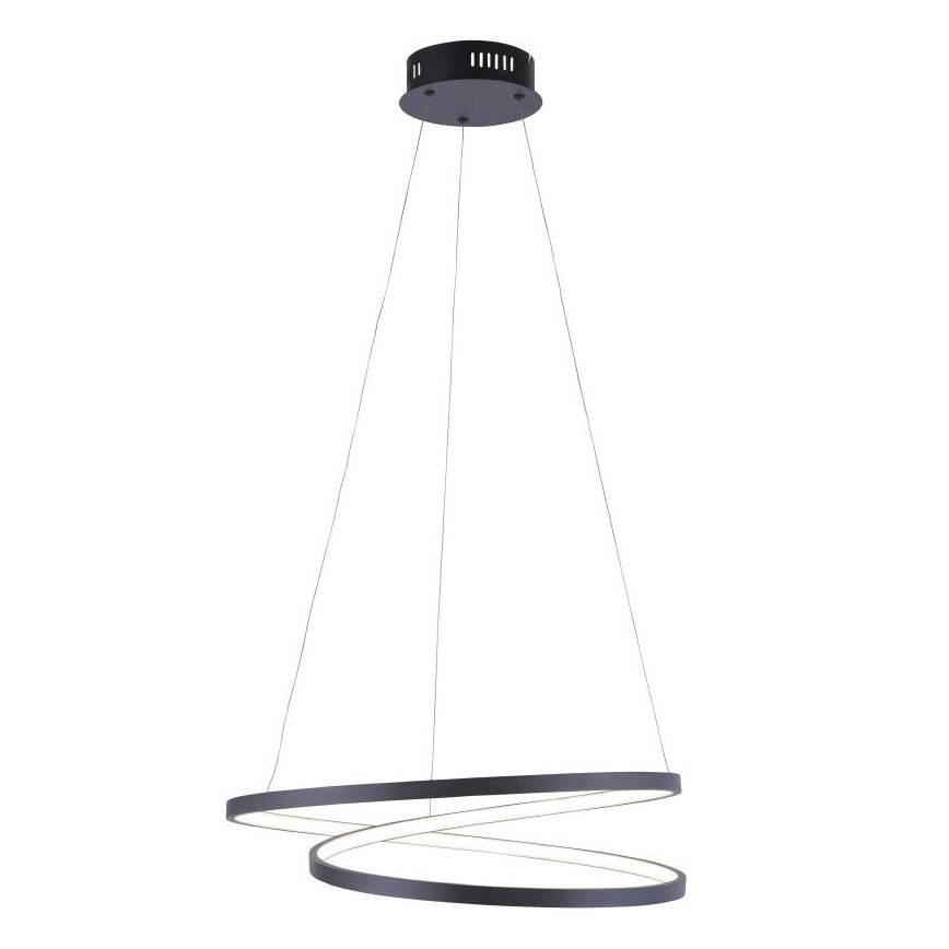 Paul Neuhaus 2472-18 - Dimbar LED-lampakrona med snöre ROMAN LED/30W/230V svart