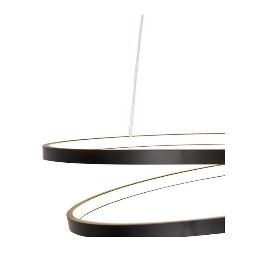 Paul Neuhaus 2472-18 - Dimbar LED-lampakrona med snöre ROMAN LED/30W/230V svart