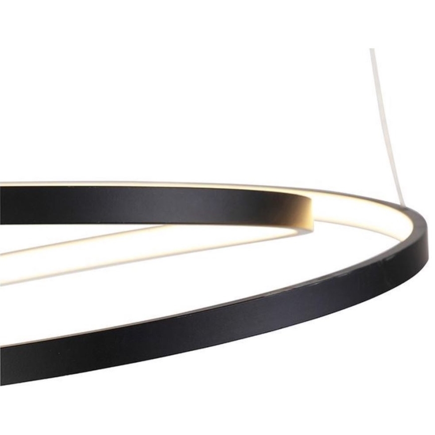 Paul Neuhaus 2472-18 - Dimbar LED-lampakrona med snöre ROMAN LED/30W/230V svart