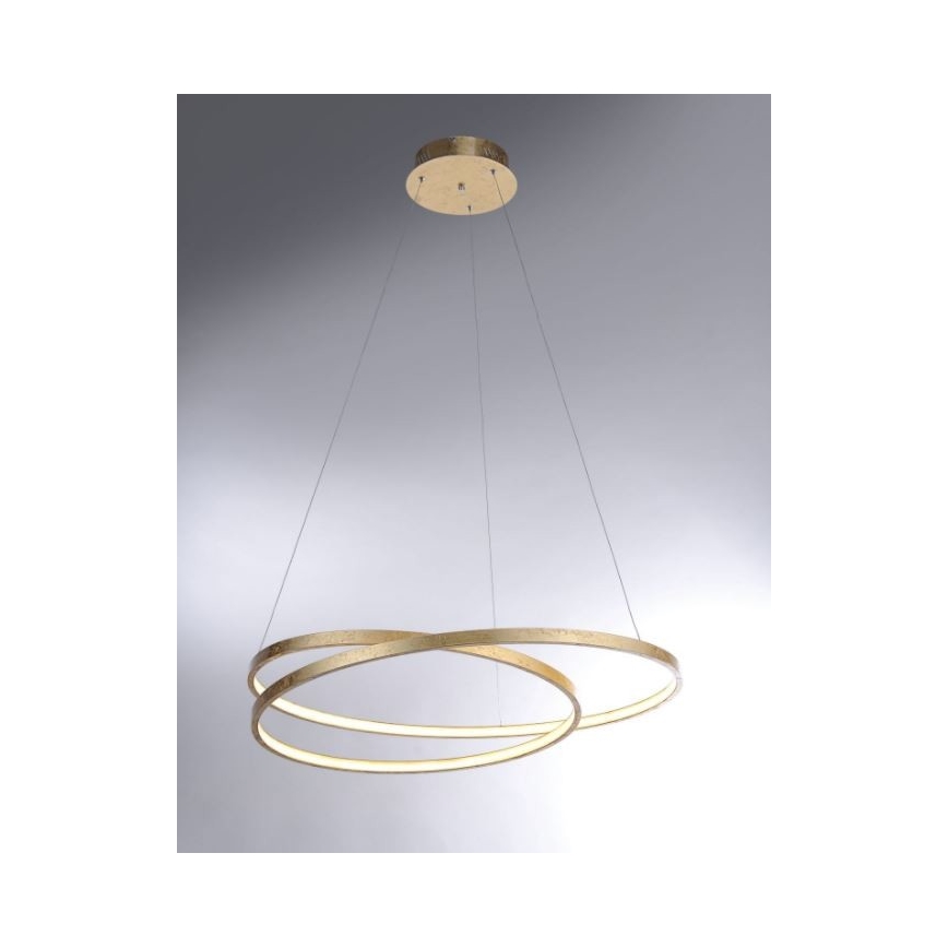 Paul Neuhaus 2474-12 - Dimbar LED-lampakrona med snöre ROMAN LED/40W/230V guld