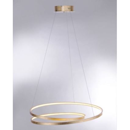 Paul Neuhaus 2474-12 - Dimbar LED-lampakrona med snöre ROMAN LED/40W/230V guld