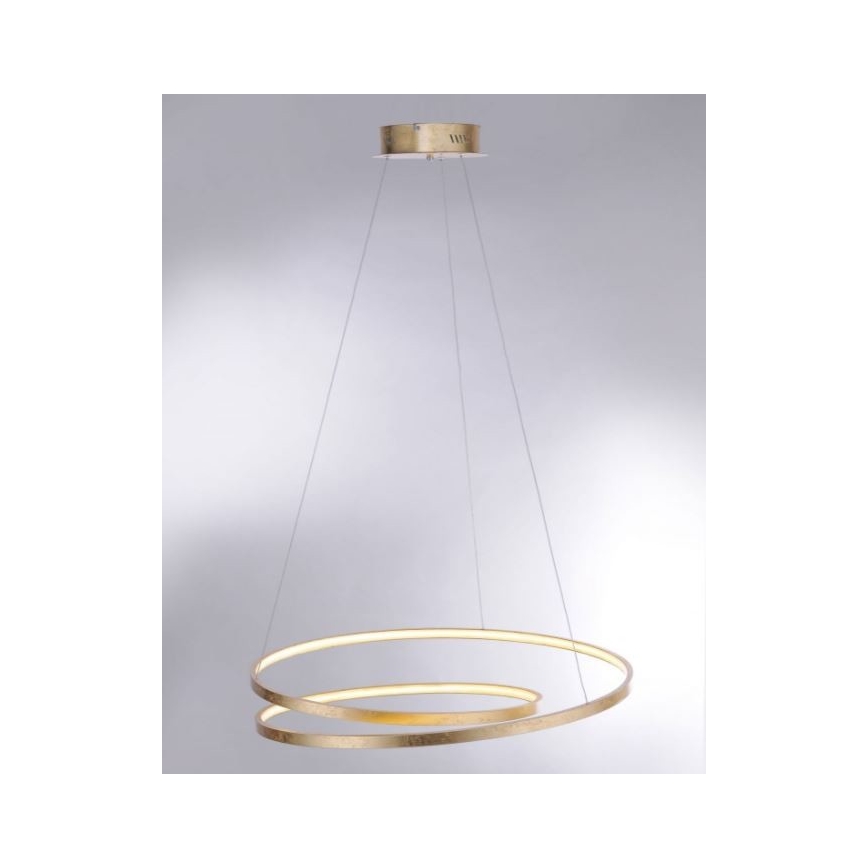 Paul Neuhaus 2474-12 - Dimbar LED-lampakrona med snöre ROMAN LED/40W/230V guld