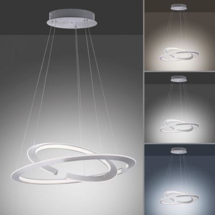 Paul Neuhaus 2491-55 - Dimbar LED-lampakrona med snöre ALESSA 2xLED/26W/230V + Fjärrstyrd