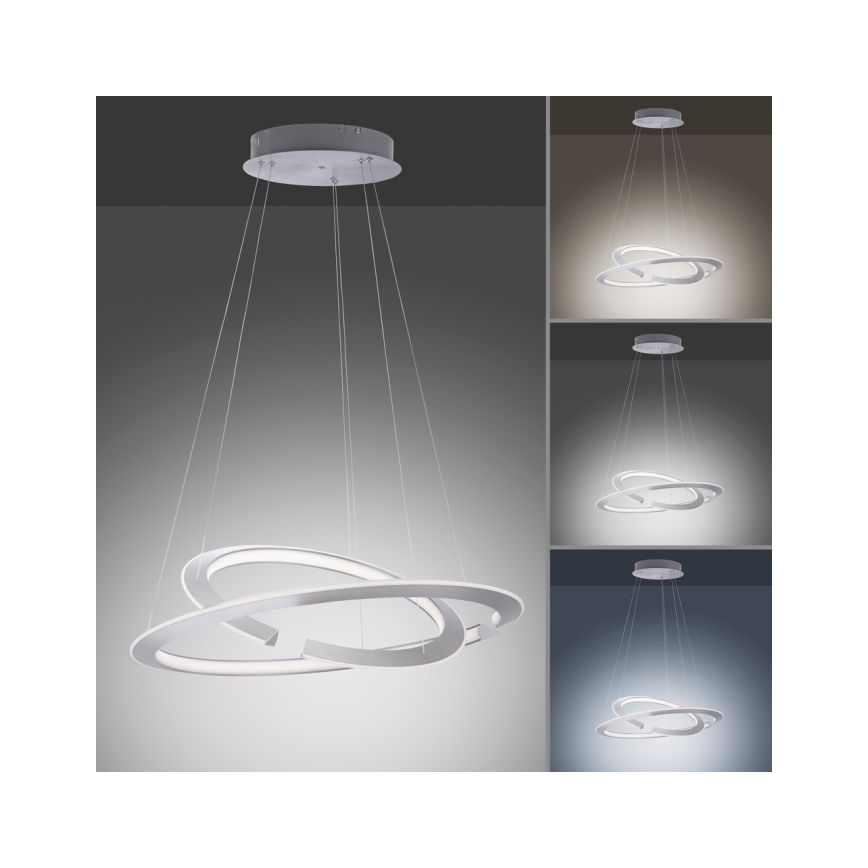 Paul Neuhaus 2491-55 - Dimbar LED-lampakrona med snöre ALESSA 2xLED/26W/230V + Fjärrstyrd