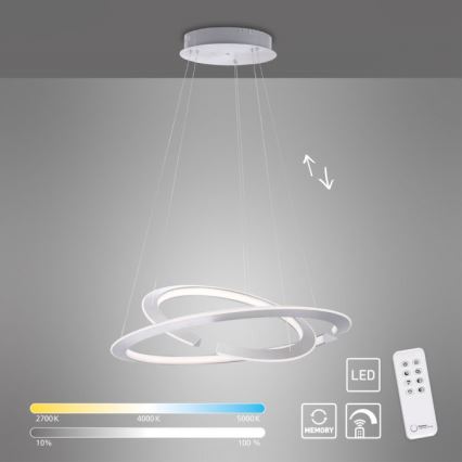 Paul Neuhaus 2491-55 - Dimbar LED-lampakrona med snöre ALESSA 2xLED/26W/230V + Fjärrstyrd