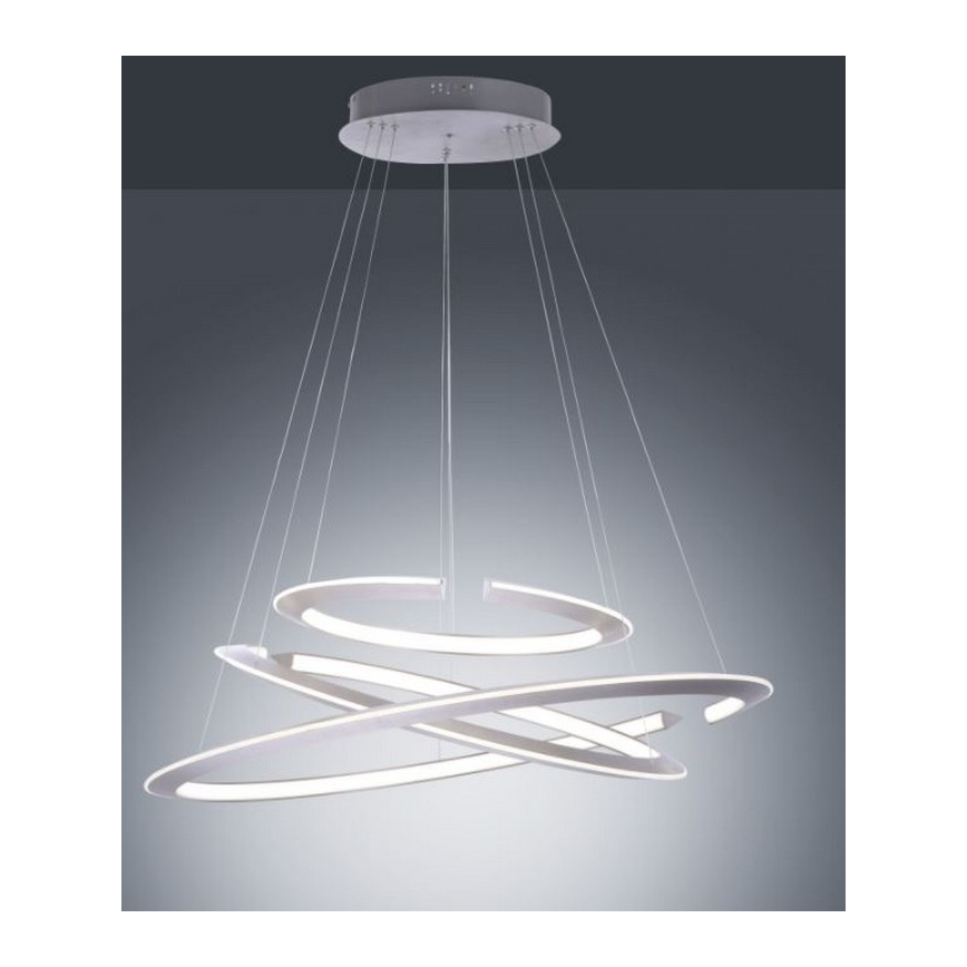 Paul Neuhaus 2493-55 - LED ljusreglerad ljuskrona på textilsladd ALESSA 3xLED/38W/230V + fjärrkontroll