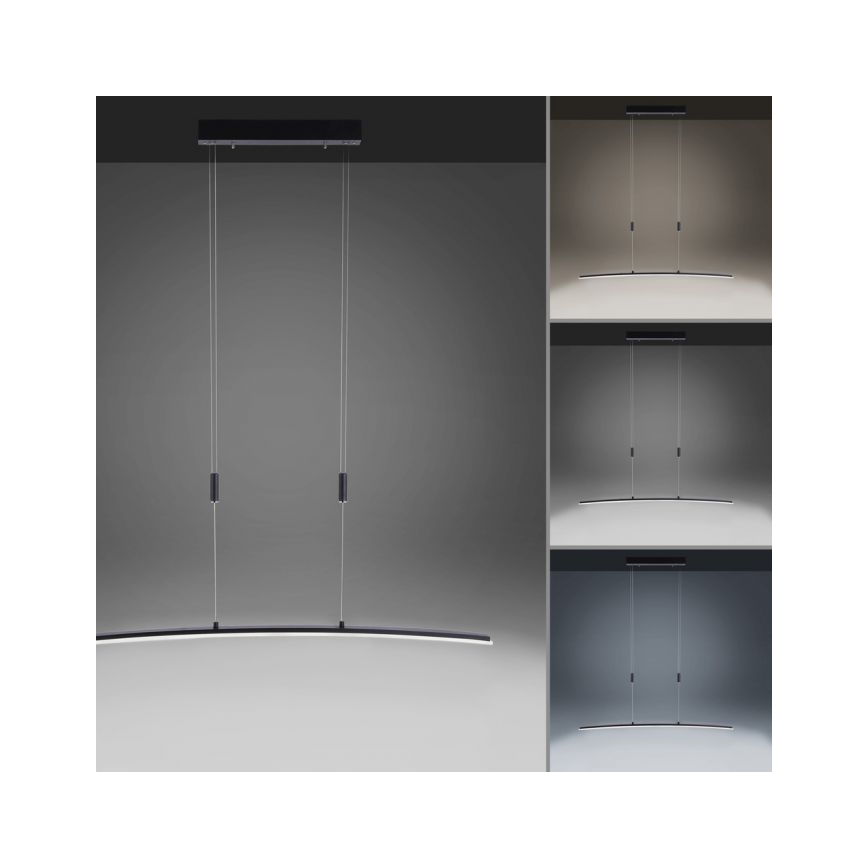 Paul Neuhaus 2530-13 - LED ljusreglerad Ljuskrona med upphängningsrem  JANINA LED/27W/230V