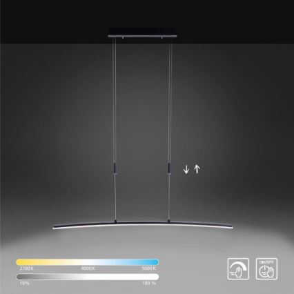 Paul Neuhaus 2530-13 - LED ljusreglerad Ljuskrona med upphängningsrem  JANINA LED/27W/230V