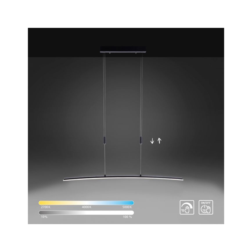 Paul Neuhaus 2530-13 - LED ljusreglerad Ljuskrona med upphängningsrem  JANINA LED/27W/230V