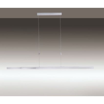 Paul Neuhaus 2568-95 - LED ljusreglerad ljuskrona på textilsladd ADRIANA LED/14W/230V 2700-5000K matt krom