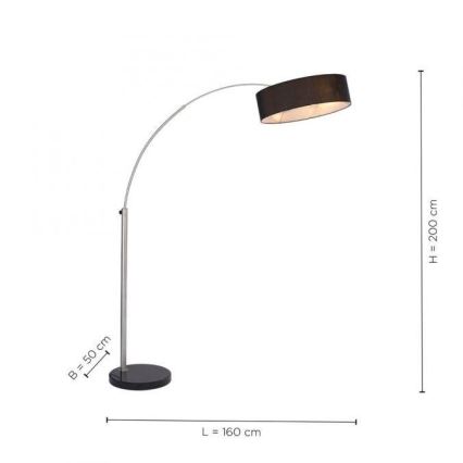 Paul Neuhaus 307-55 - Golv lampa PETRO 3xE27/60W/230V